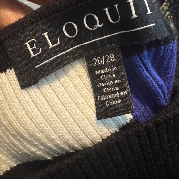 ELOQUII Mixed Striped Ribbed dress colorful sleeveless maxi length Sz 26/28 new - Picture 5 of 5